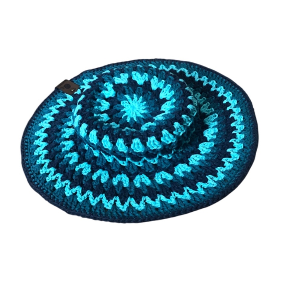Crochet Bucket Hat | Aqua & Peacock - Picture 16 of 16